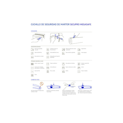 CUCHILLO DE SEGURIDAD 17MM ALUMINIO SECUPRO MEGASAFE
