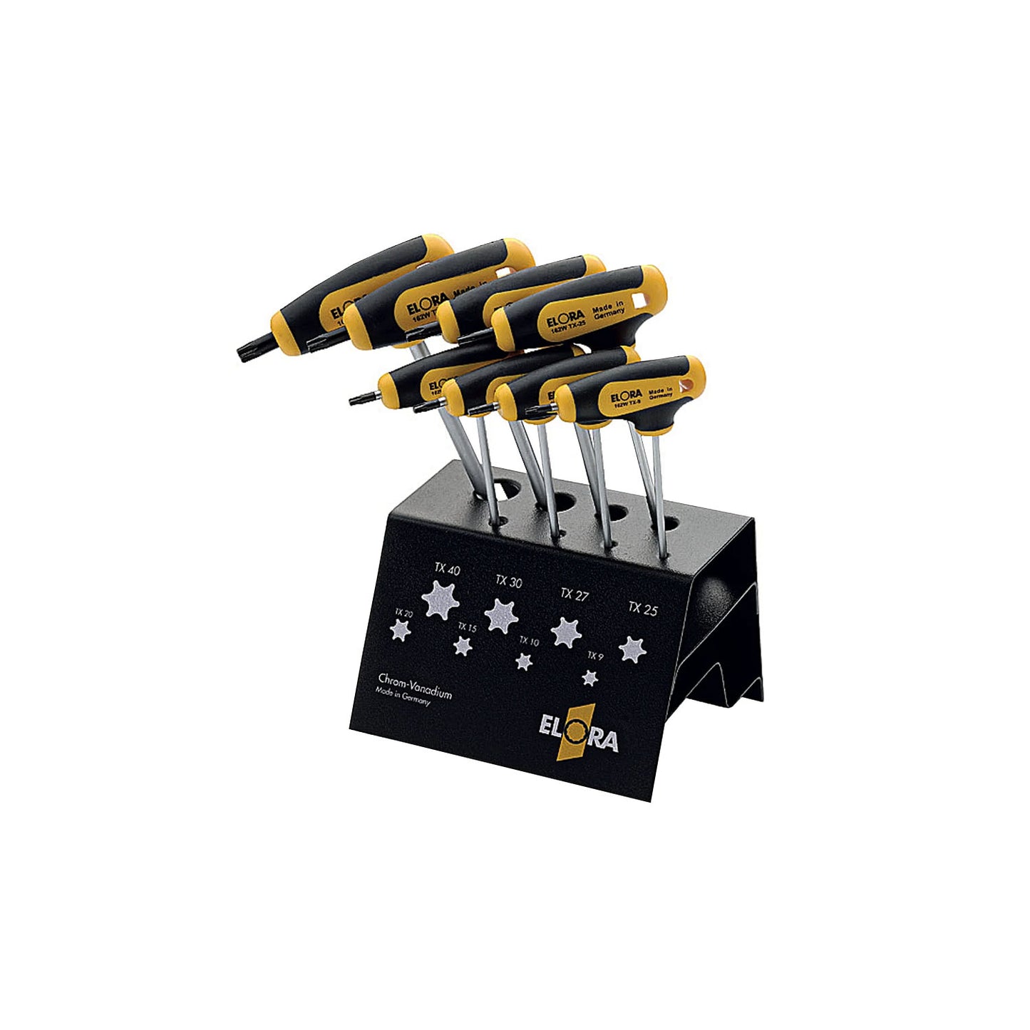 JUEGO LLAVES TORX DE TX 9 -TX 40 CON MANGO "T" DE 8 PIEZAS