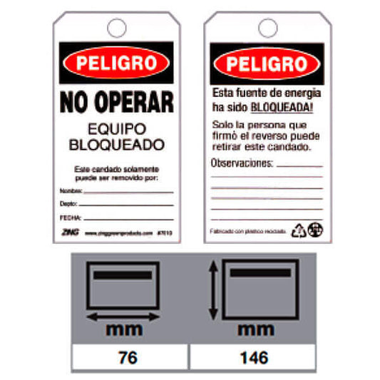 TARJETAS SEGURIDAD VINILO INGLES 10UN