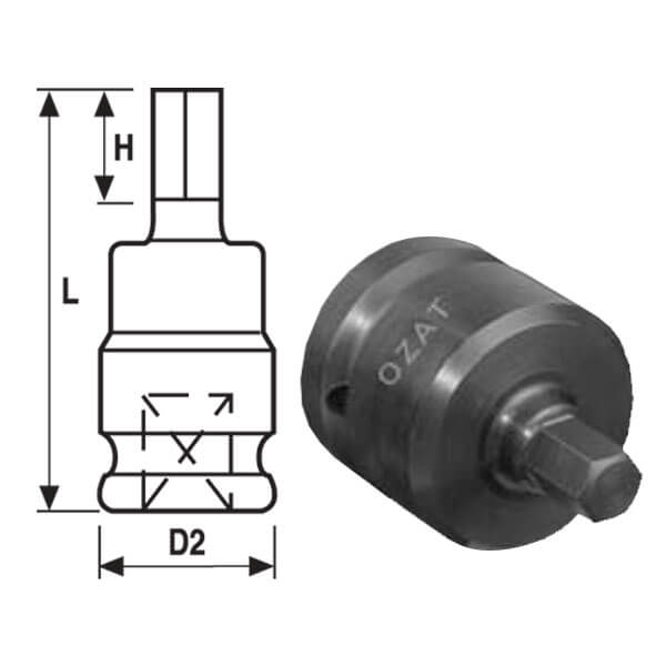 DADO IMPACTO ALLEN MANDO DE 1" X 9/16"