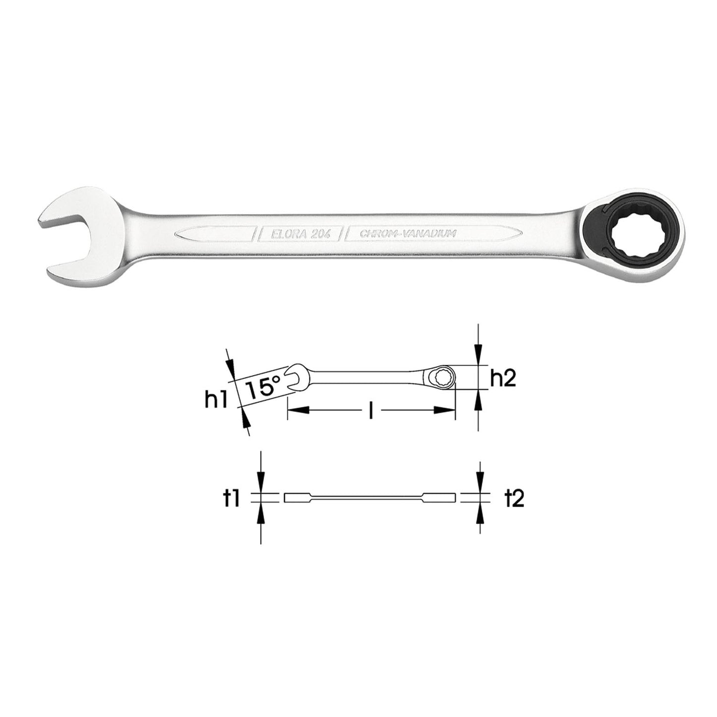 LLAVE PUNTA CORONA CHICHARRA DE 3/8"