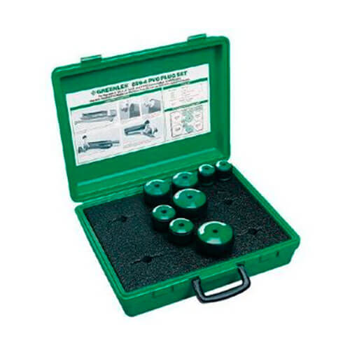 JUEGO 8 PIEZAS TAPAS DE PVC 2`` A 4`` 35740, MODELO 859-4, MARCA GREENLEE